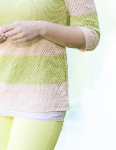 Dockside Striped Pullover in Flax - detail