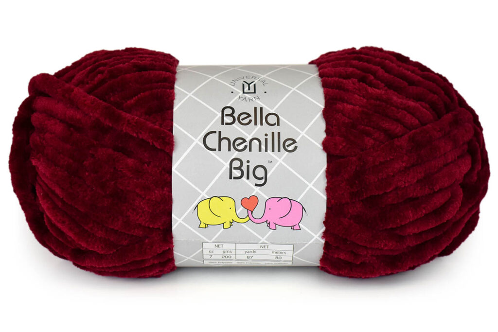 skein of merlot Bella Chenille Big yarn