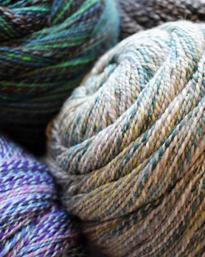 closeup image of texture of Cobblestone yarn balls