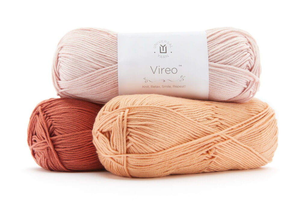 Three skeins of Vireo yarn