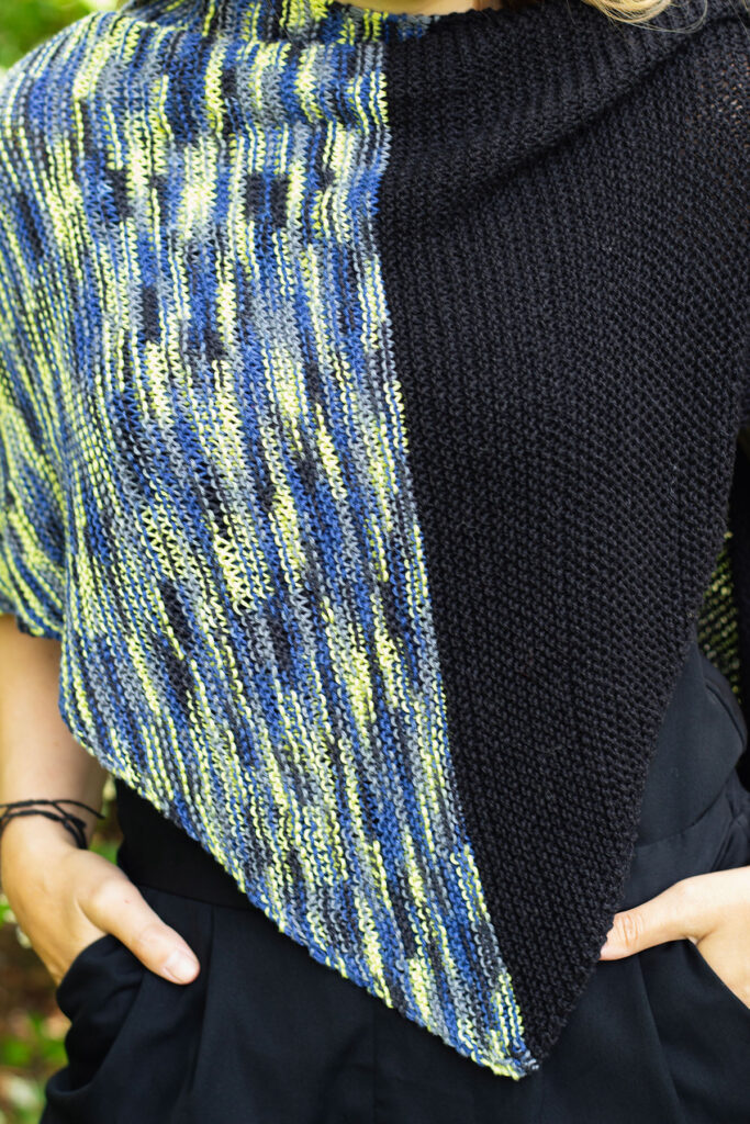 Close-up photo of the Blur shawl