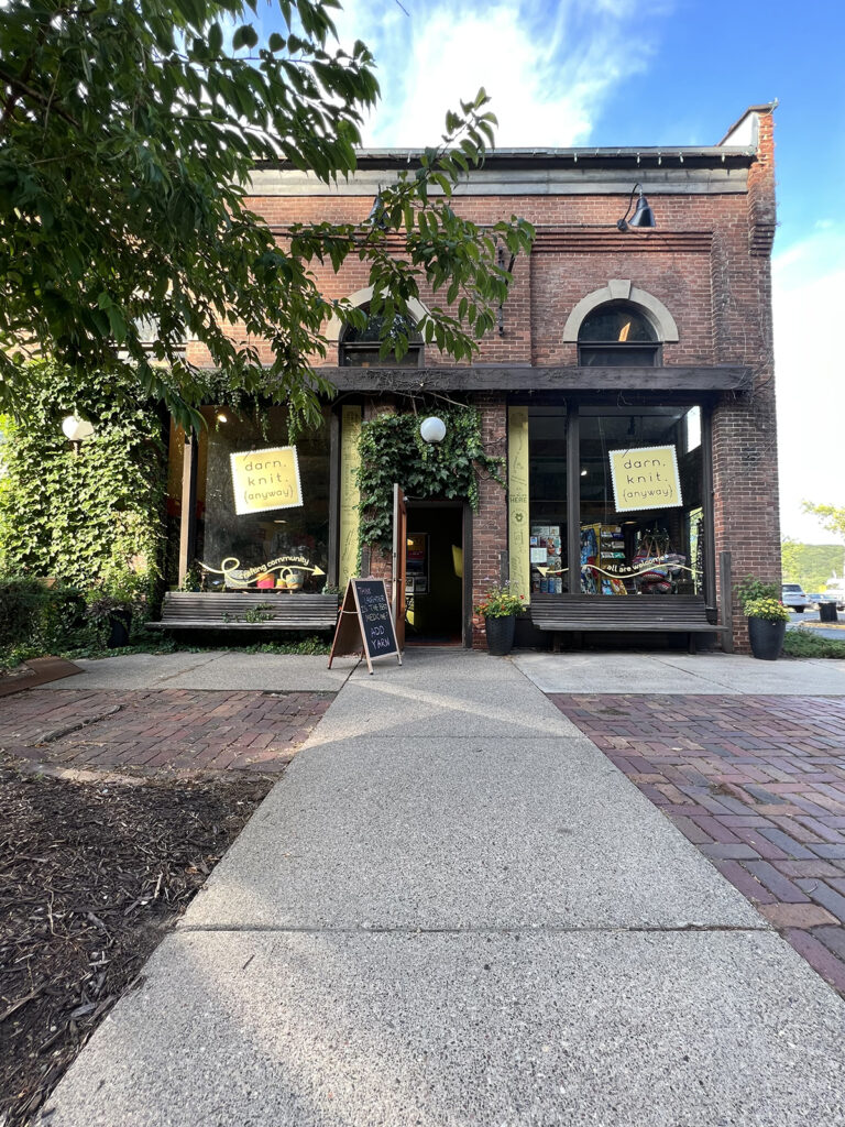 Photo of the front entrance to Darn Knit Anyway 