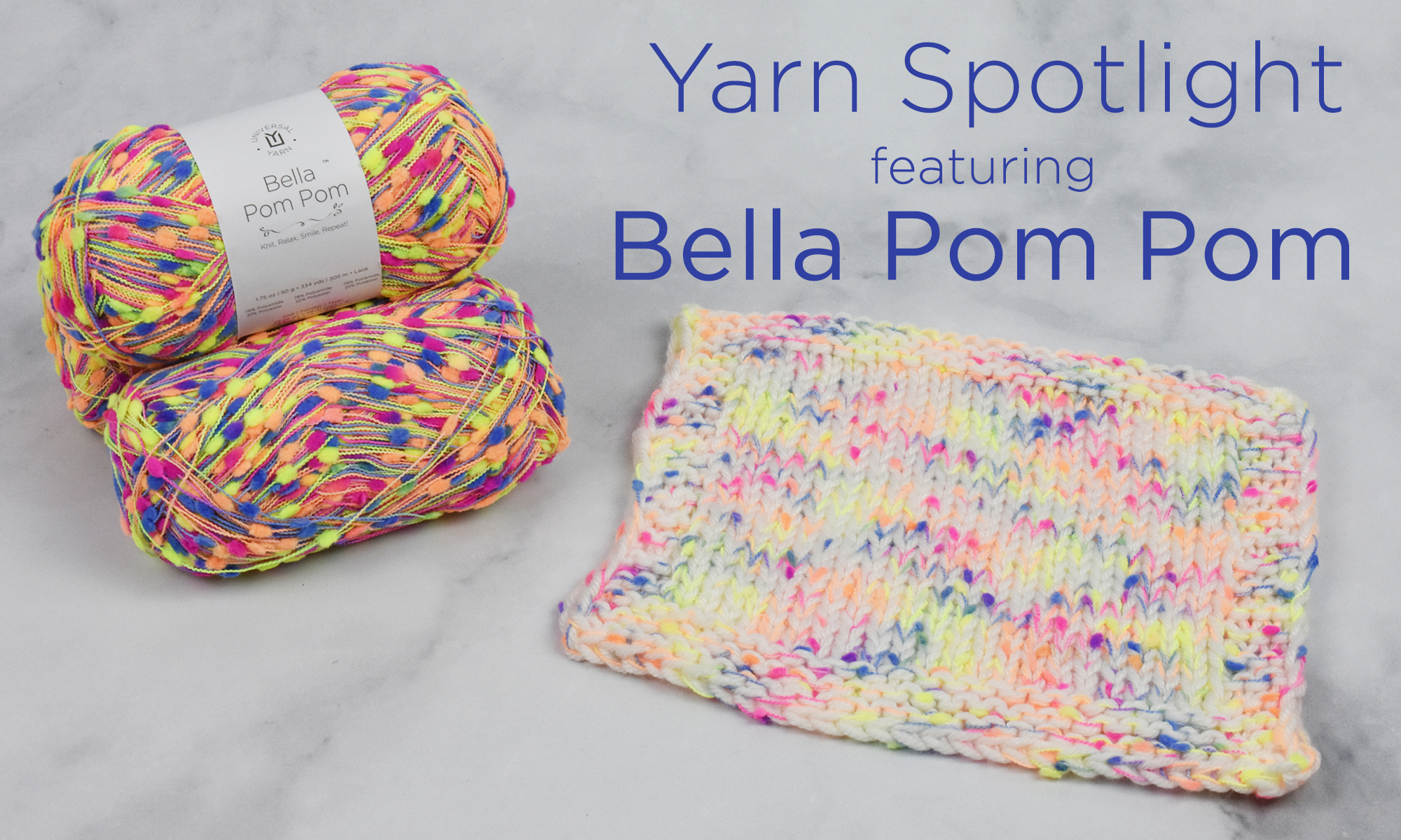 Universal Yarns Bella Pom Pom Yarn  One BIG Happy Yarn Co. – One